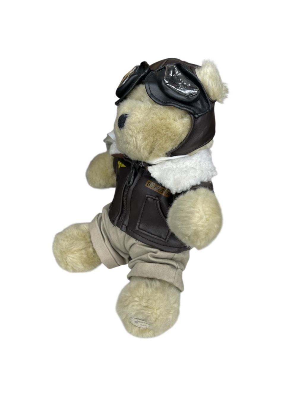 Starbucks Beige and Brown Pilot Bear Plush with Leather Jacket - Picture 3 of 8